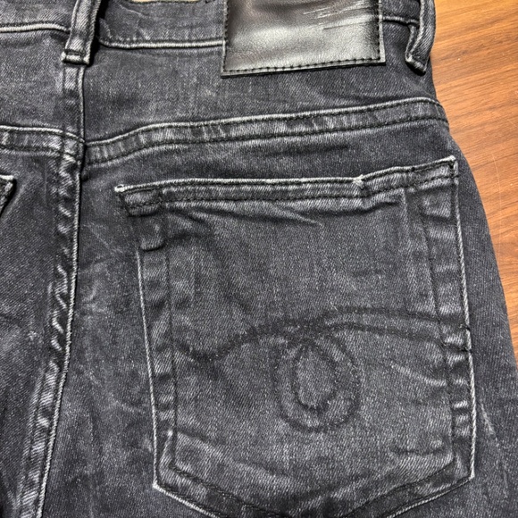 R13 distressed black jeans - high rise skinny - size 27 - Picture 11 of 12